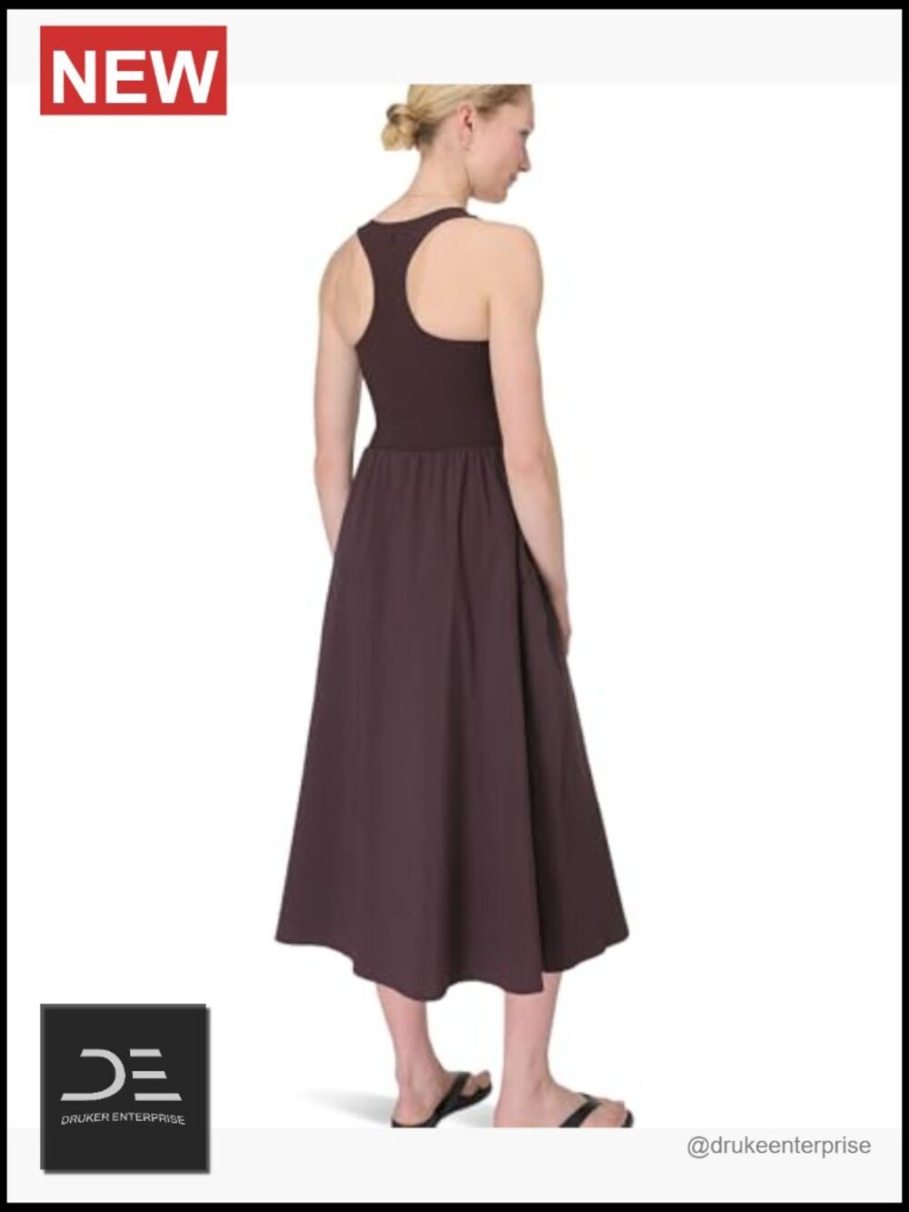 Lightweight Explorer Ribbed Racerback Fit & Flare Dress - Picture 2 of 4